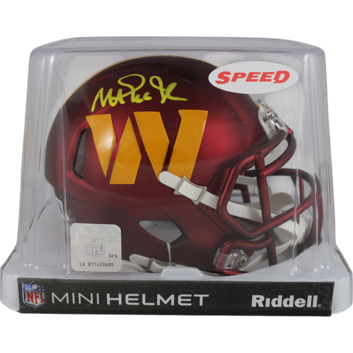 Magic Johnson Autographed Washington Commanders Speed Mini Helmet Beckett 49622