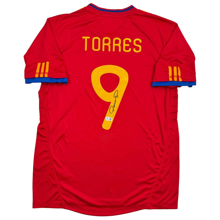 Autographed/Signed Fernando Torres Spain Red World Cup Jersey Beckett BAS COA