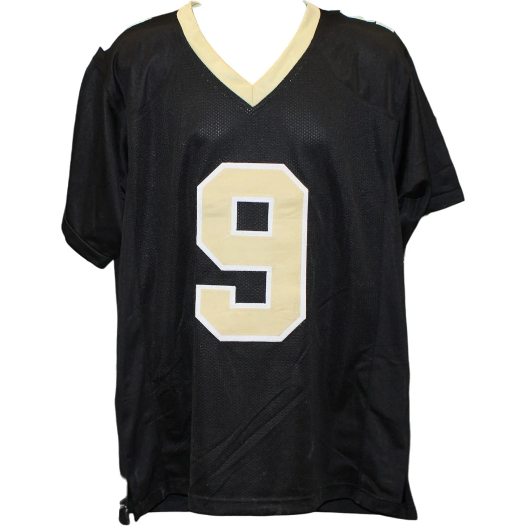 Drew Brees Autographed Pro Style Sz XL Black Jersey Beckett Witness 58503