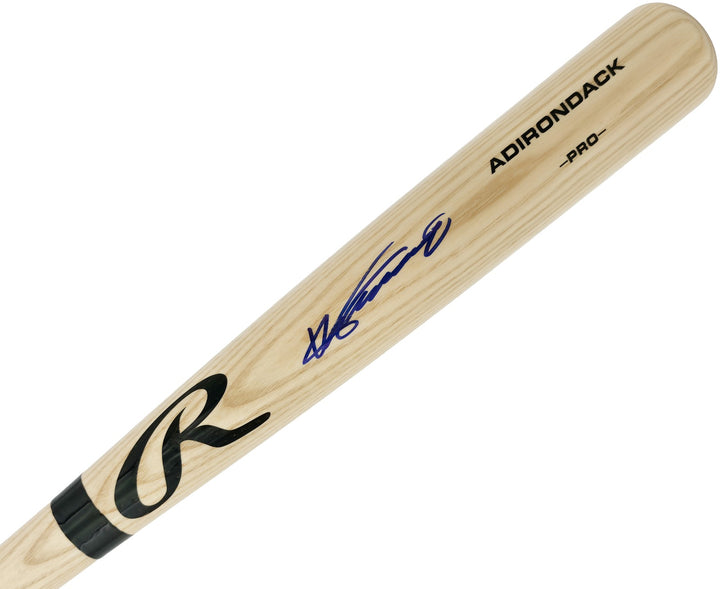 Vladimir Guerrero Sr. Signed Blonde Rawlings Adirondack Pro Baseball Bat Angels