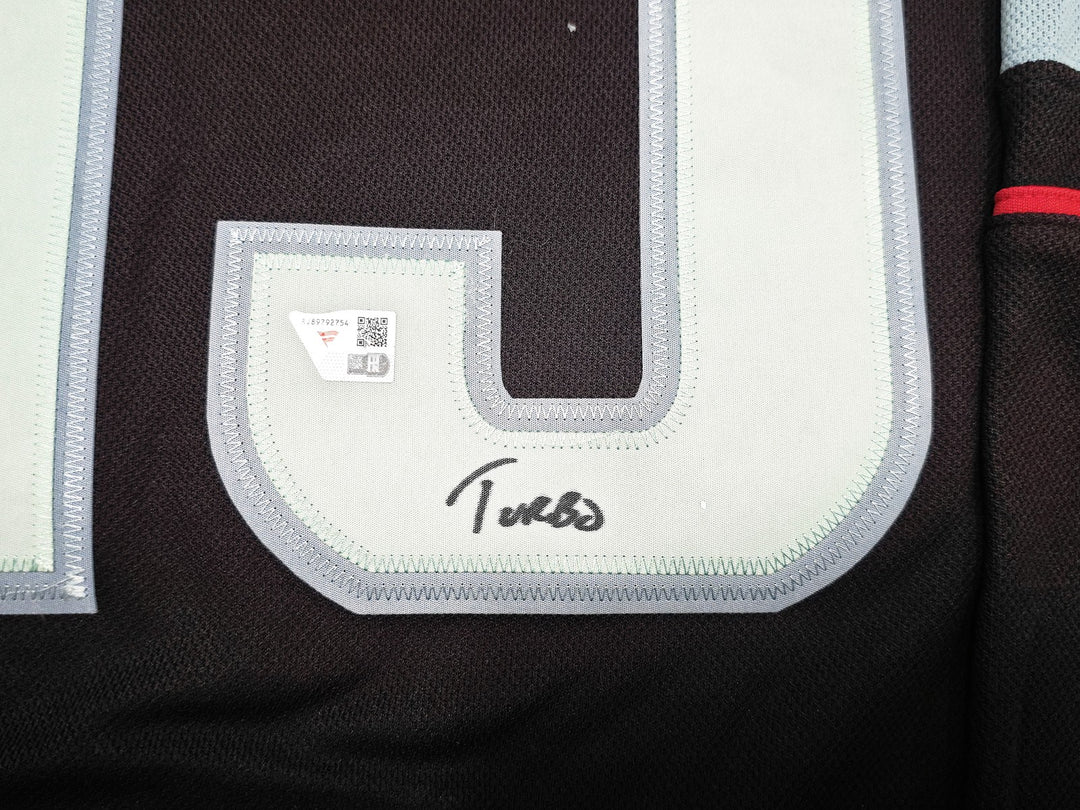 Seattle Kraken Brandon Tanev Auto Blue Adidas Inaugural Season Jersey 54 "Turbo"