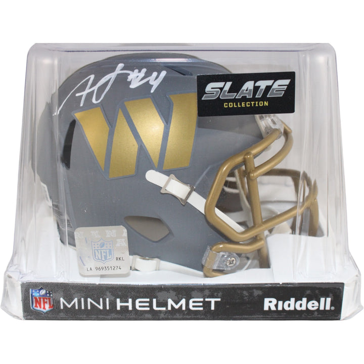 Frankie Luvu Autographed Washington Commanders Slate Mini Helmet Beckett 51706