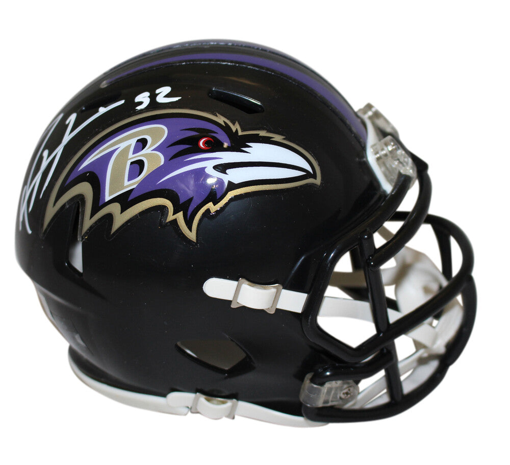 Ray Lewis Autographed Baltimore Ravens Speed Mini Helmet Beckett 37455