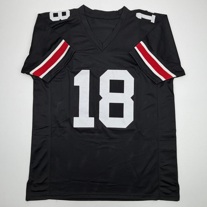 Autographed/Signed Will Howard Ohio State Black College Jersey Beckett BAS COA