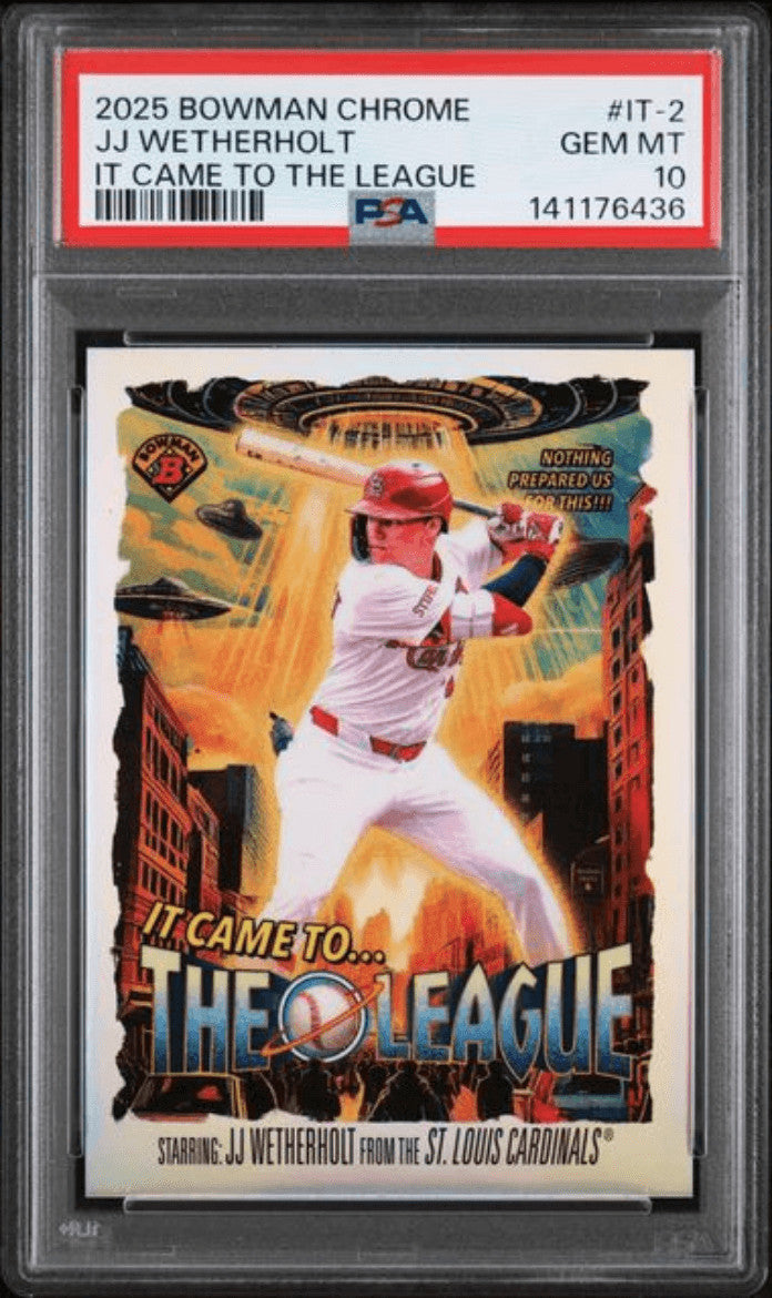 Graded 2025 Topps Bowman Chrome JJ Wetherholt #IT2 Rookie Baseball Card PSA 10