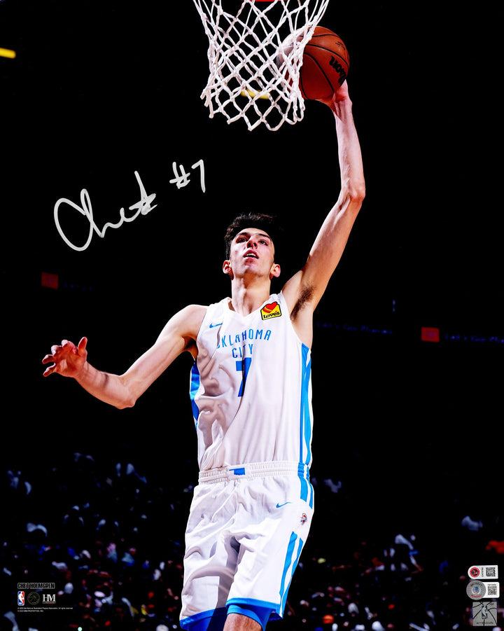 Chet Holmgren Signed 16x20 Photo Oklahoma City Thunder Beckett BAS Witness