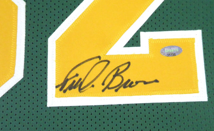 Seattle Sonics "Downtown" Fred Brown Signed Framed Green Jersey MCS Holo