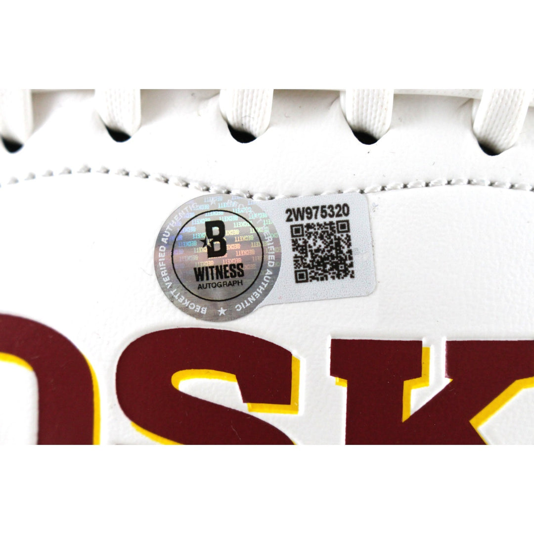 Darrell Green Autographed Washington Redskins Logo Football HOF Beckett 51822
