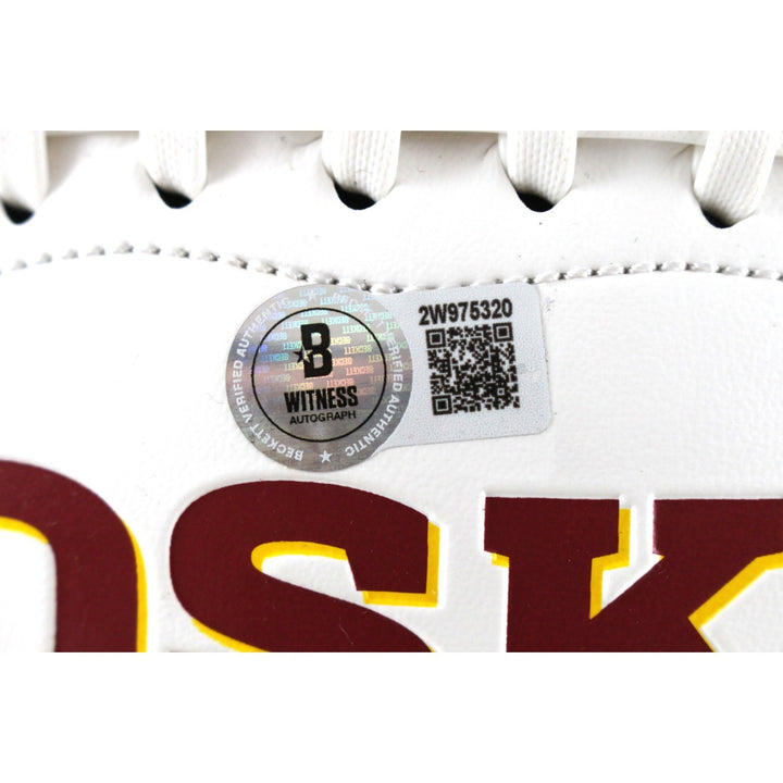 Darrell Green Autographed Washington Redskins Logo Football HOF Beckett 51822