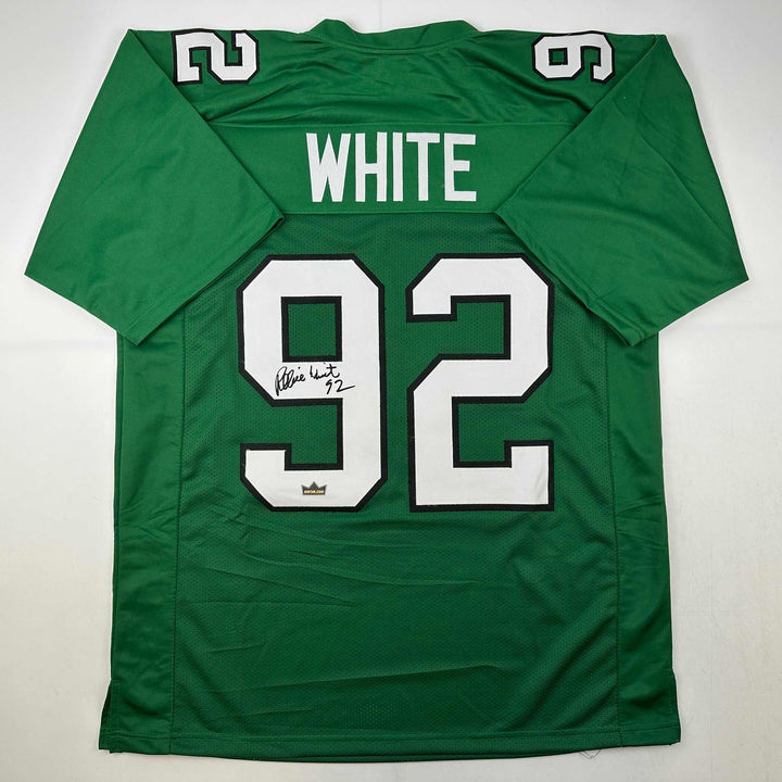 Facsimile Autographed Reggie White Philadelphia Kelly Green Reprint Jersey XL