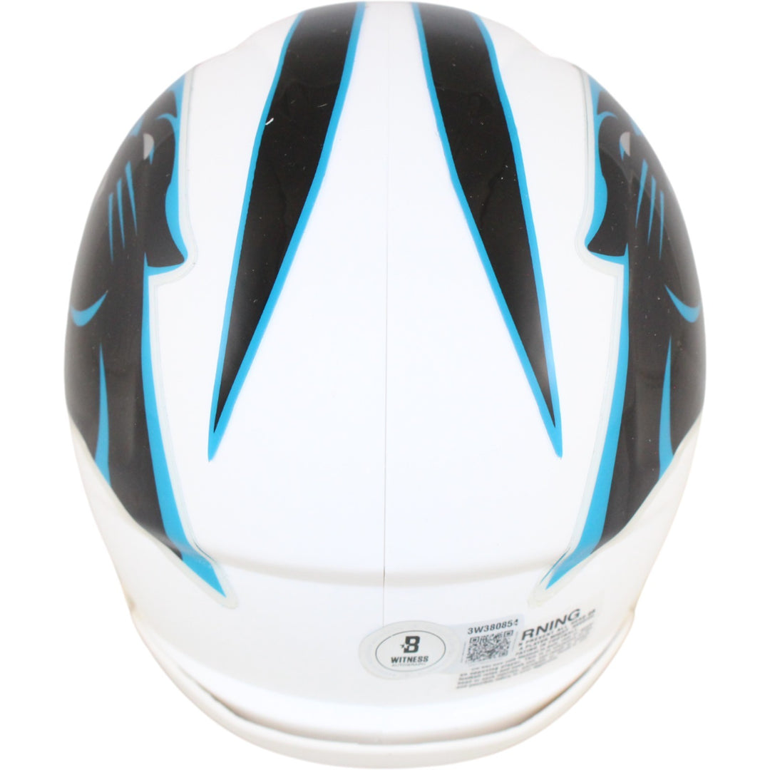 Julius Peppers Autographed Carolina Panthers White Mini Helmet Beckett WIT 51763