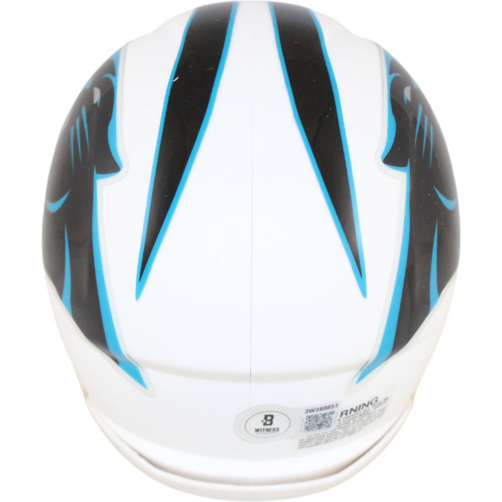 Julius Peppers Autographed Carolina Panthers White Mini Helmet Beckett WIT 51763