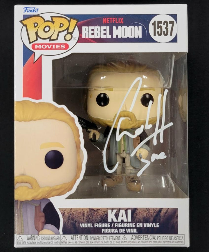 Charlie Hunnam signed inscribed "Kai" Funko Pop! 1537 Rebel Moon ~ Beckett BAS