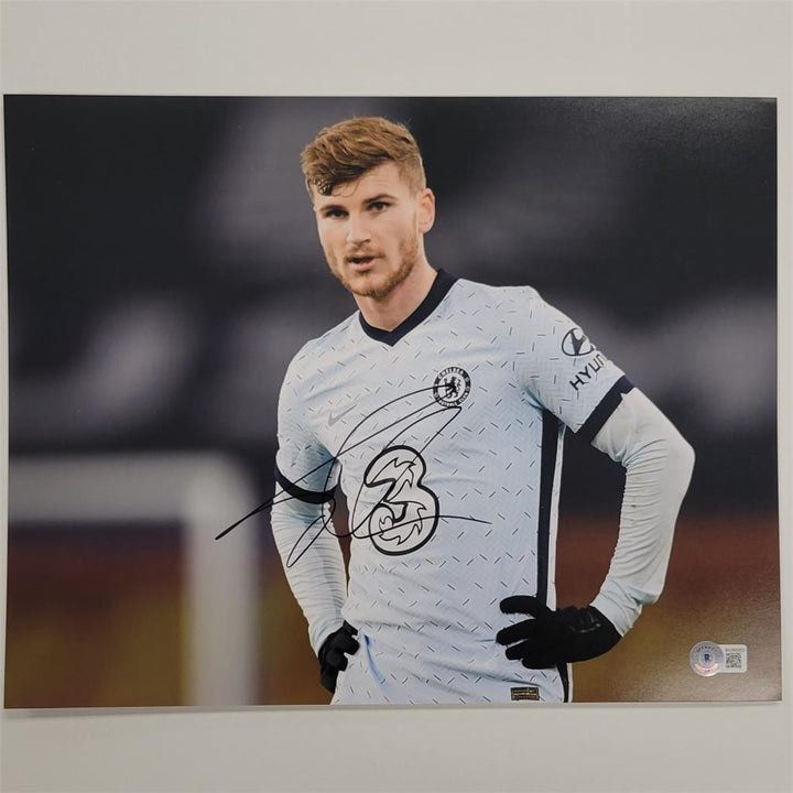 Timo Werner signed Chelsea 11x14 photo #5 Germany autograph (B) Beckett BAS Holo