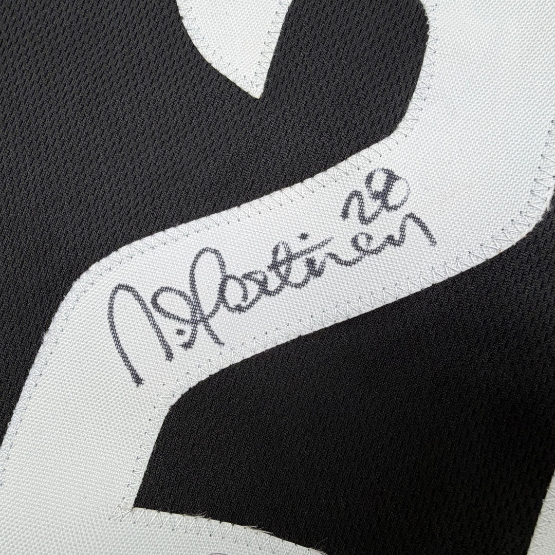 Autographed/Signed Nick Martinez Tampa Bay Black Baseball Jersey Beckett BAS COA