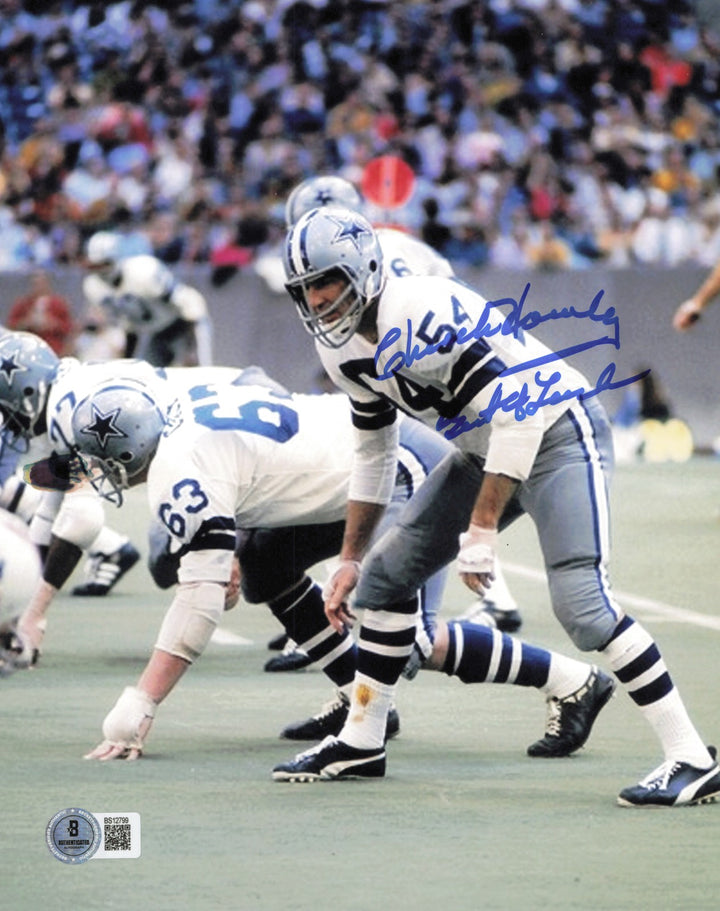 Chuck Howley Signed 8x10 Photo Dallas Cowboys "Best of Luck" Beckett #BS12799