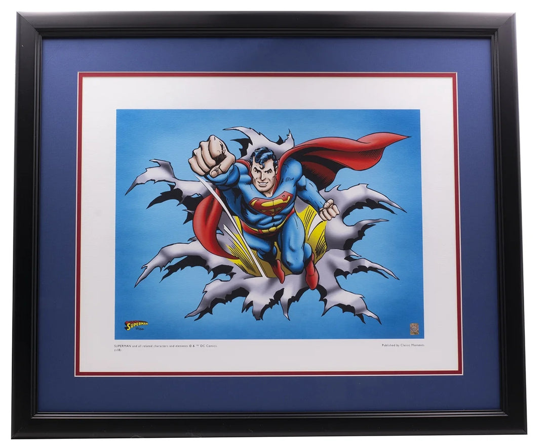 Superman Fist Forward 12x16 Framed DC Comic Limited Edition Giclee