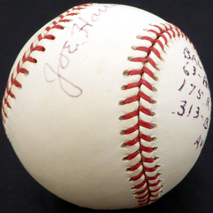 Joe Hauser Auto AL Baseball Orioles, Oakland A's "HR, RBI, Batting AVG" Beckett