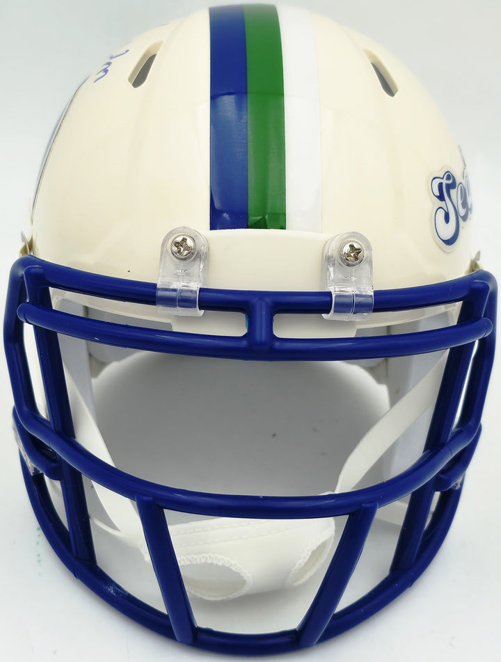 Rashid Shaheed Signed Seattle Seahawks Cream Retro Speed Mini Helmet MCS Holo