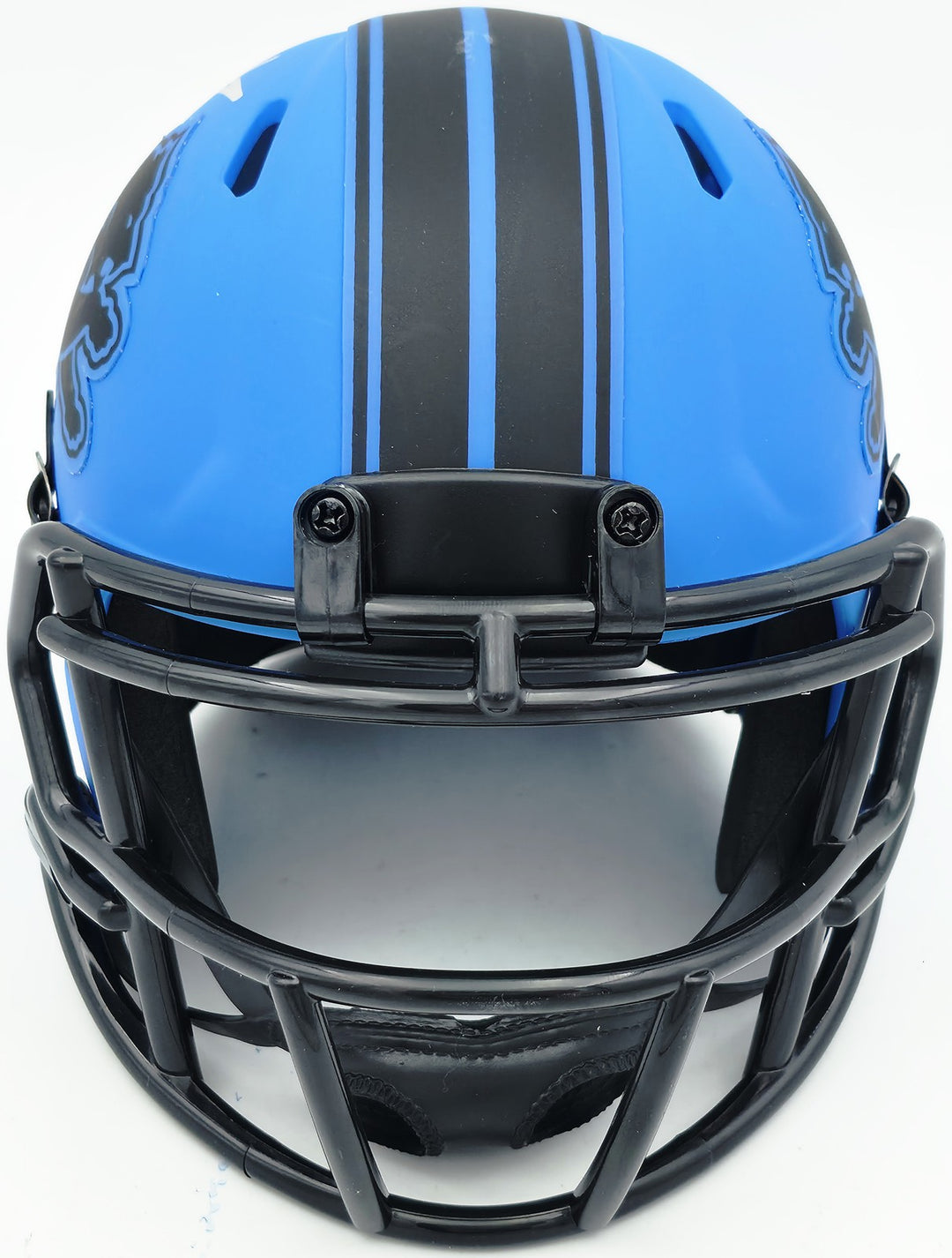 Barry Sanders Signed Detroit Lions Rave Blue Speed Mini Helmet Beckett