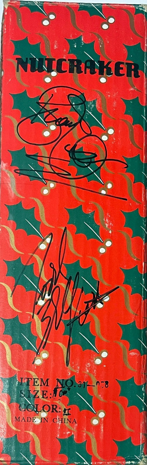 Nutcracker & Box signed Ice Skaters- Peggy Fleming, Nicole Bobek, Eldredge/Orser