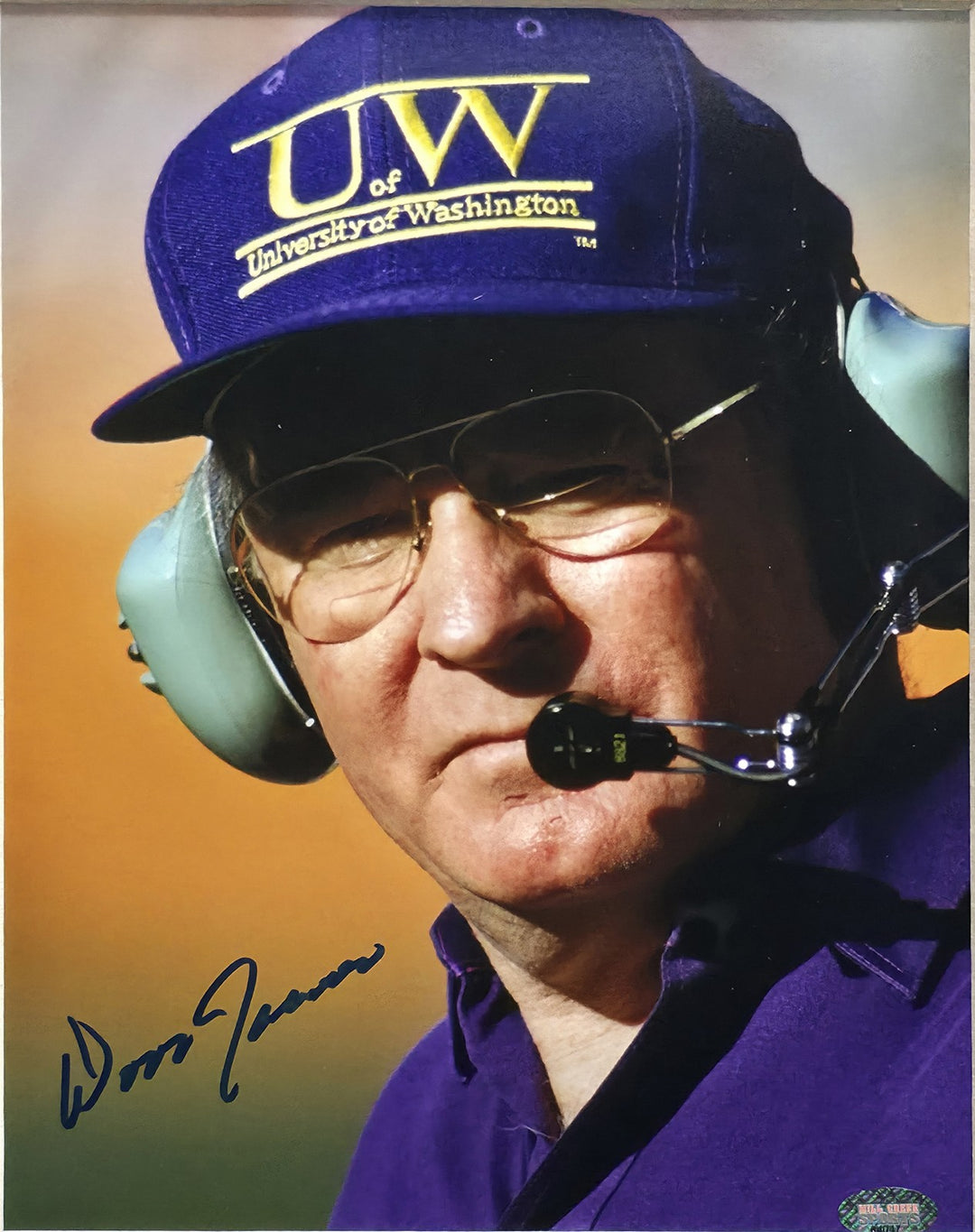 Don James Signed Framed 8x10 Photo Washington Huskies MCS Holo