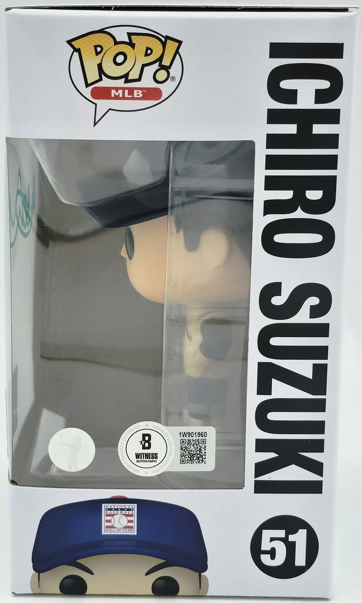 Ichiro Suzuki Signed HOF Funko Pop #51 Seattle Mariners IS Holo & Beckett Wit