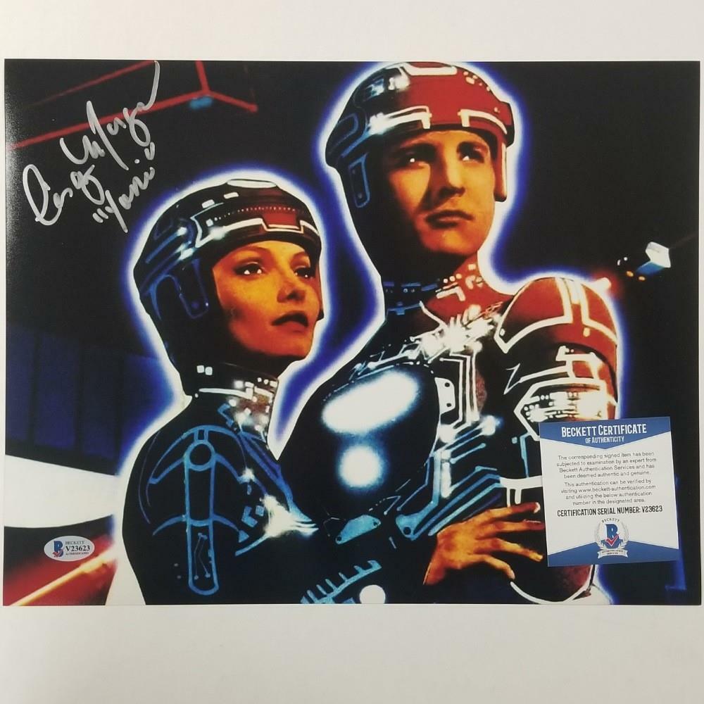 Cindy Morgan signed Tron 11x14 Photo #3 Autograph ~ Beckett BAS COA