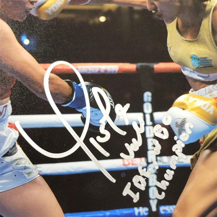 Yokasta Valle signed "IBF WBO Champion" Boxing 8x10 photo autograph Beckett BAS