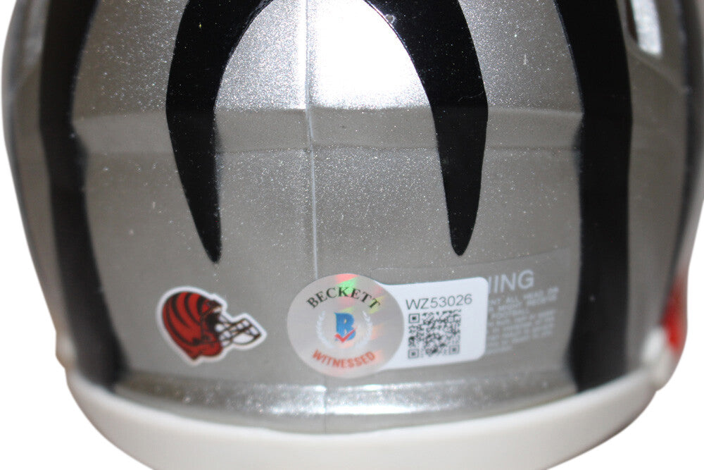 Boomer Esiason Autographed Cincinnati Bengals Flash Mini Helmet Beckett 38711