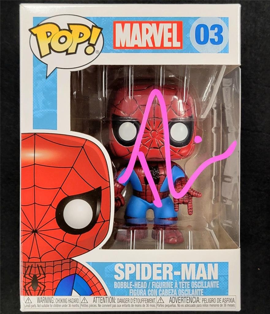 Tobey Maguire signed Marvel Spider-Man Funko Pop #3 autograph ~ Beckett BAS