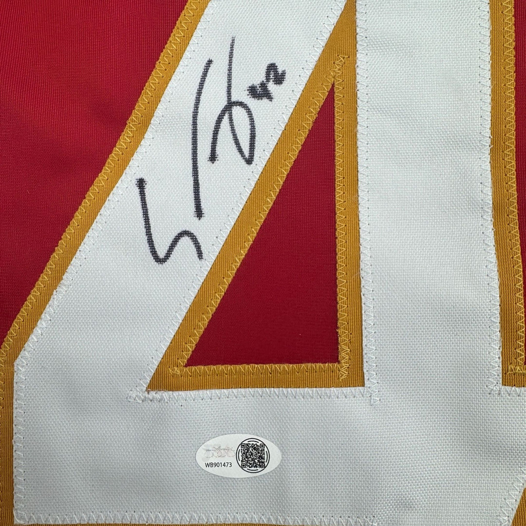 Autographed/Signed Gustav Forsling Florida Red Hockey Jersey JSA COA