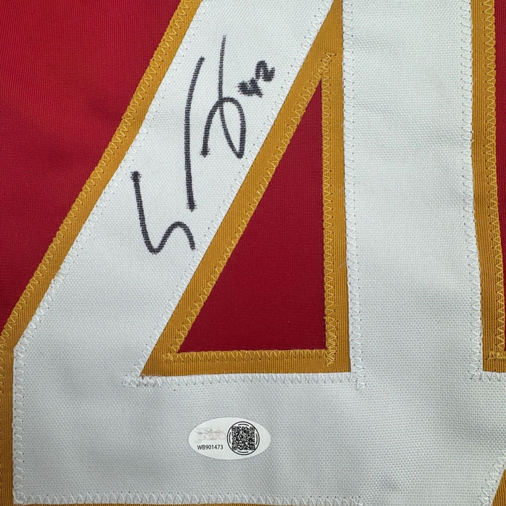 Autographed/Signed Gustav Forsling Florida Red Hockey Jersey JSA COA