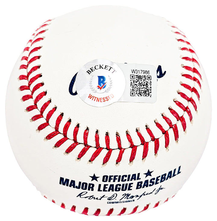Wade Boggs Signed Official MLB Baseball Red Sox "3010 Hits" Beckett Witness