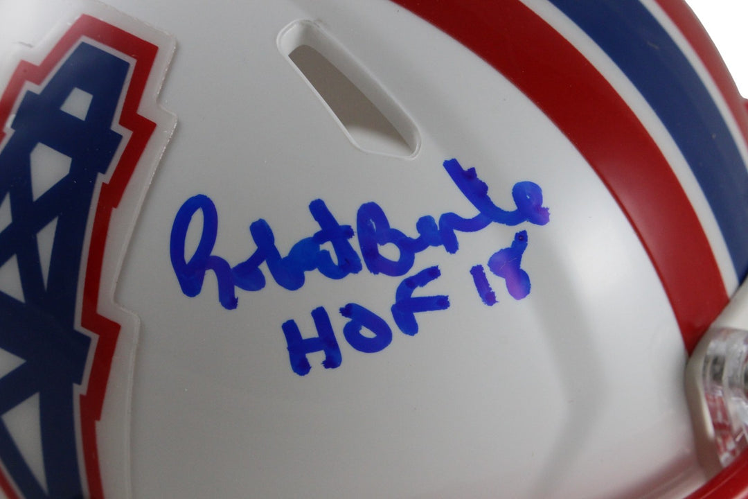 Robert Brazile Autographed Houston Oilers TB Mini Helmet HOF Beckett WIT 54727