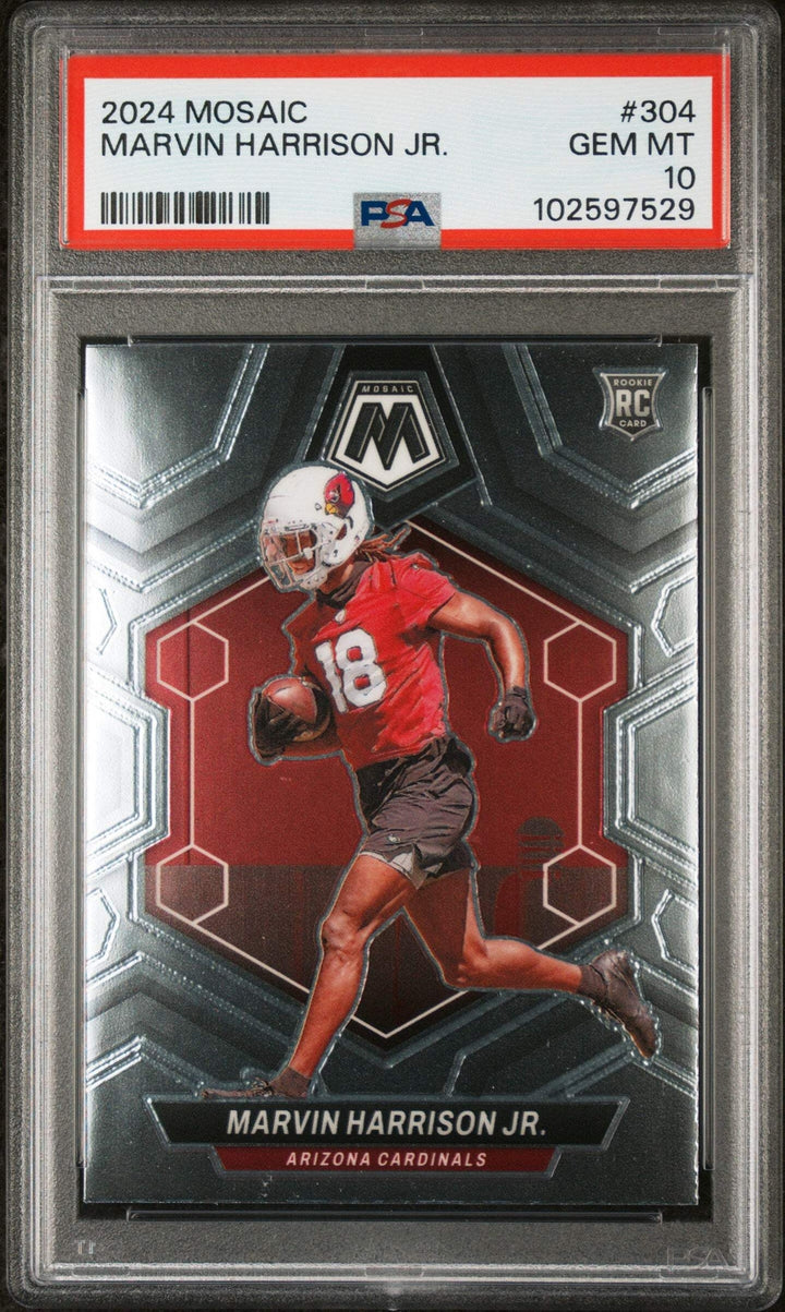 Graded 2024 Panini Mosaic Marvin Harrison Jr #304 Rookie RC Card PSA 10 Gem Mint