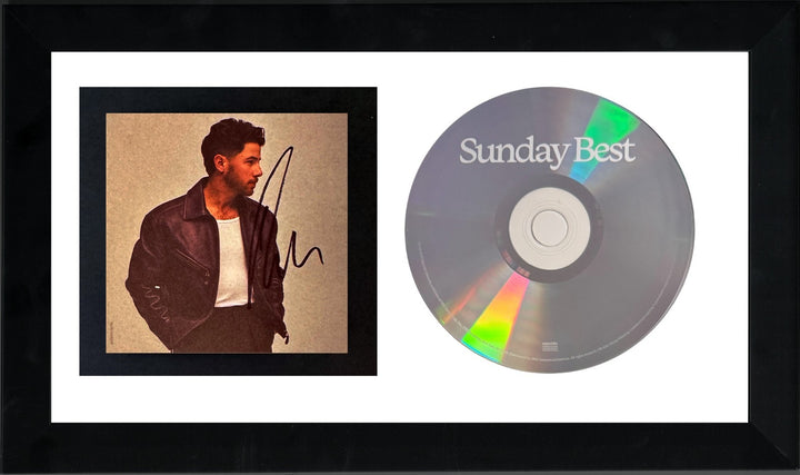 Nick Jonas Signed 2026 Sunday Best 4x4 Art Card Album CD Framed 6.5" x12" - COA