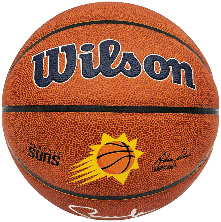 Steve Nash Signed Composite Leather Phoenix Suns Logo Basketball Beckett Witness