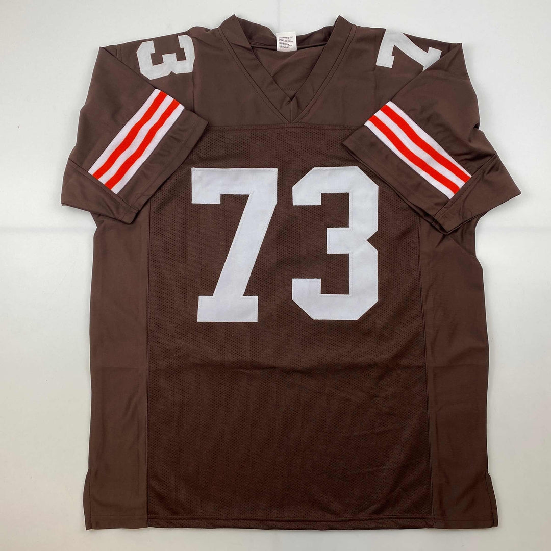 Facsimile Autographed Joe Thomas Cleveland Brown Reprint Jersey Size Men's XL