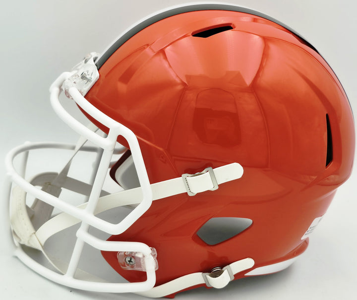 Bernie Kosar Auto Browns Orange Throwback Full Size Speed Replica Helmet JSA