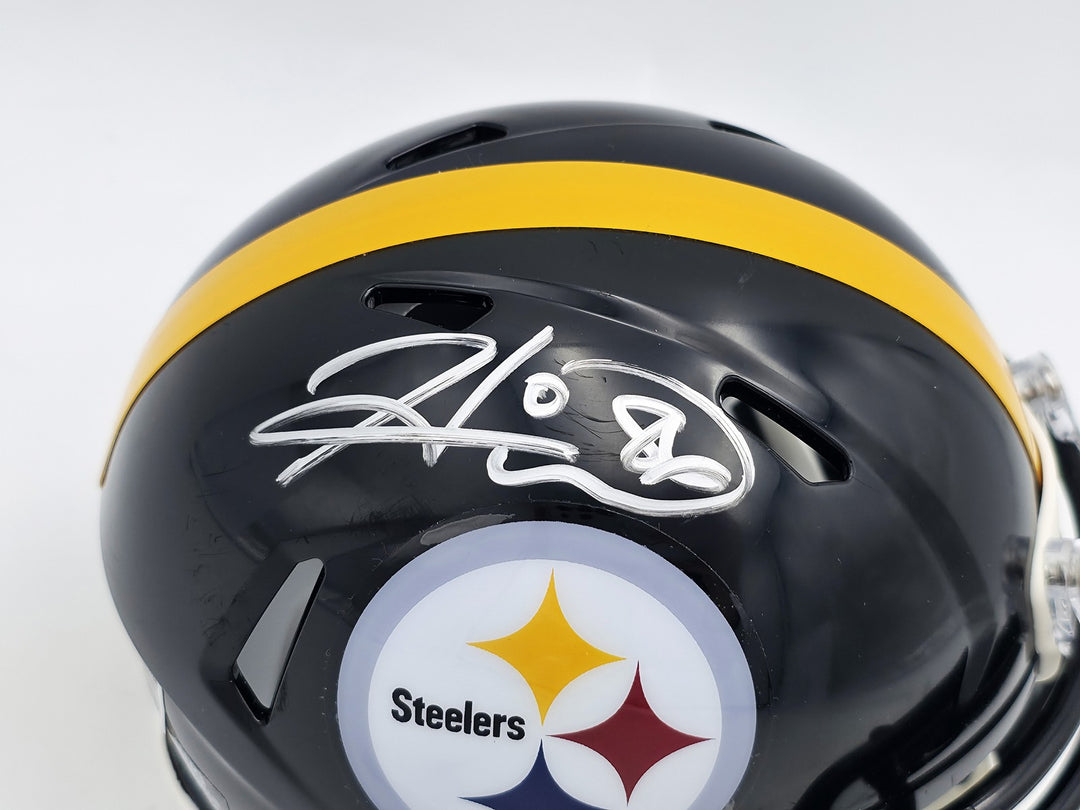 Hines Ward Auto Signed Pittsburgh Steelers Black Speed Mini Helmet Beckett Wit
