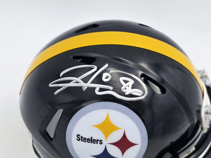 Hines Ward Auto Signed Pittsburgh Steelers Black Speed Mini Helmet Beckett Wit