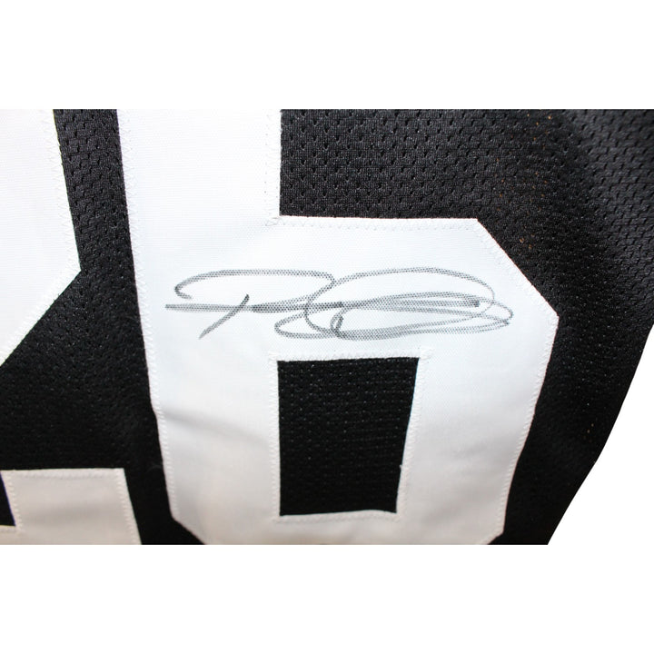 Rod Woodson Autographed/Signed Pro Style XL Black Jersey Beckett Witness 54295
