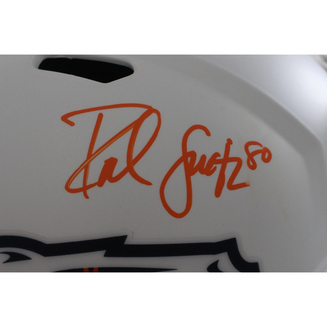 Ed McCaffrey Rod Smith Signed Denver Broncos F/S Alt 24 Helmet Beckett 56367
