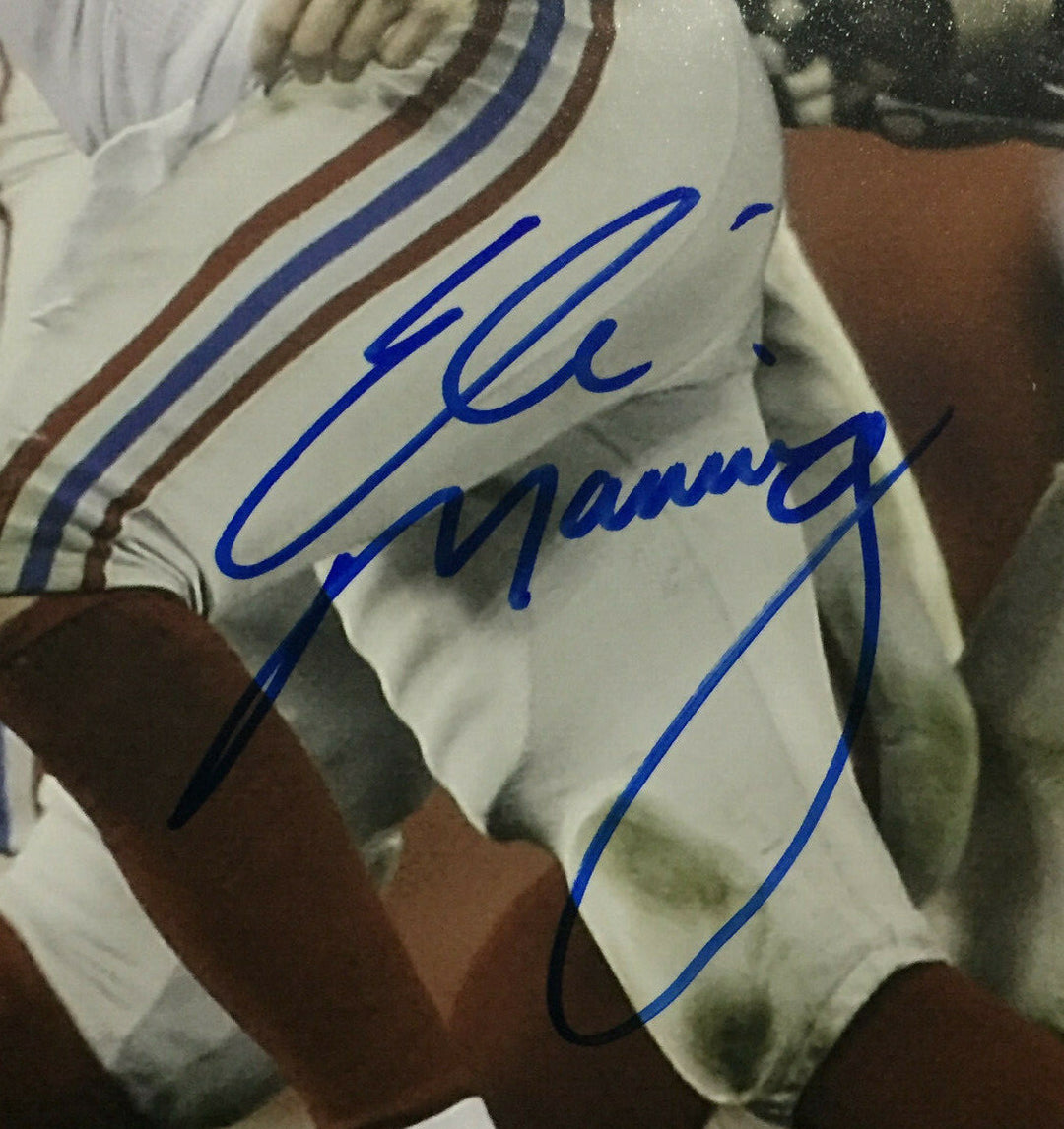 Eli Manning Signed 16x20 Super Bowl Escape Photo Framed Giants coin auto BAS COA