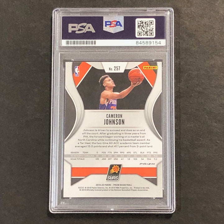 2019-20 Panini Prizm Silver #257 Cameron Johnson Signed Card PSA Slabbed Auto 10