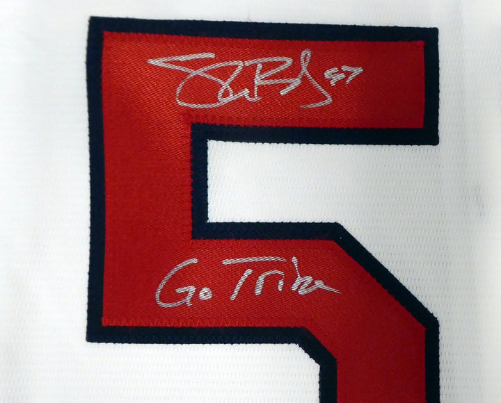 Cleveland Indians Shane Bieber Signed White Nike Jersey Size XL Beckett