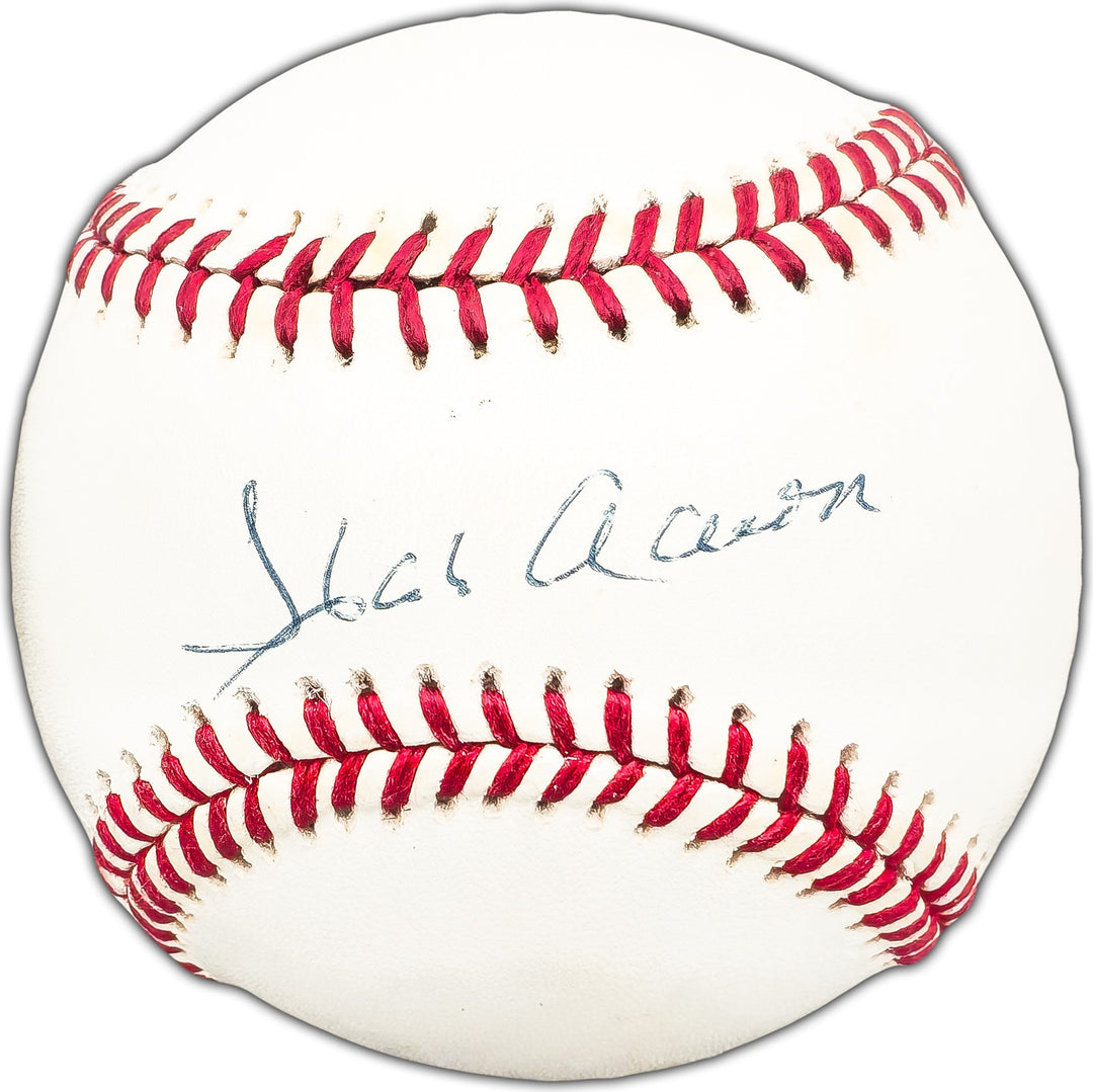 Hank Aaron Signed Official NL Baseball Atlanta Braves UDA Holo & Beckett