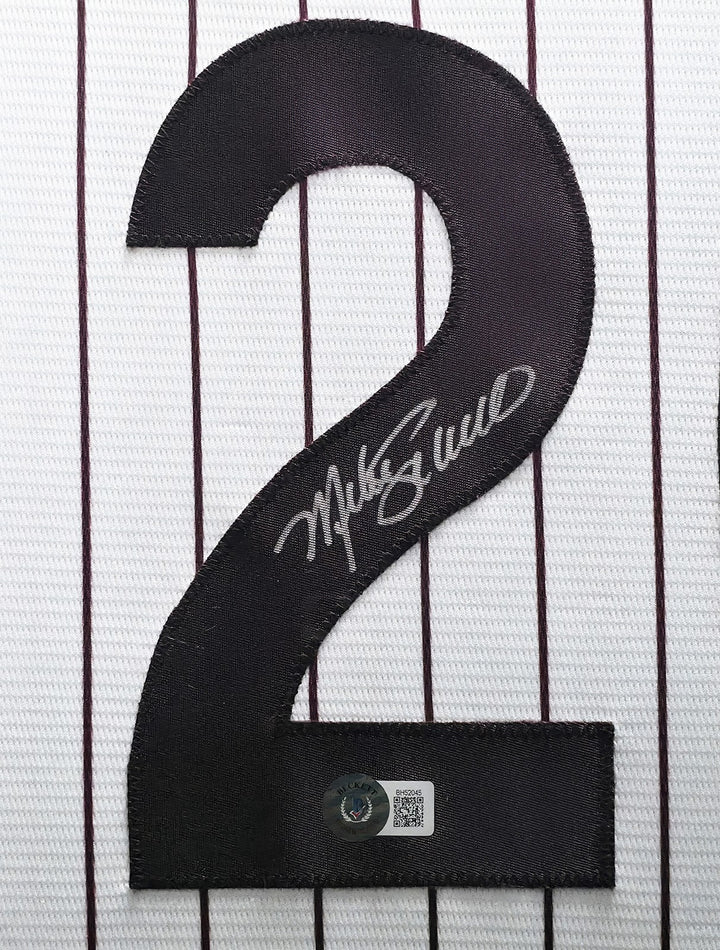 Philadelphia Phillies Mike Schmidt Signed Framed White/Red Pinstripe Jersey