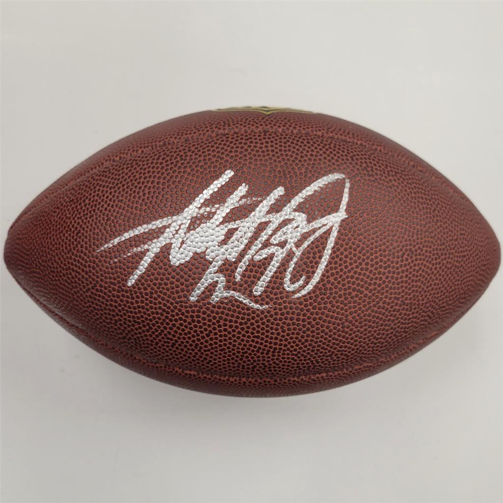Adrian Peterson signed Wilson NFL Replica Football Vikings A ~ Beckett BAS Holo